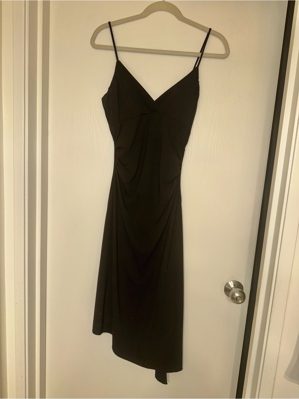 Classic Black Slip Dress with Spaghetti Straps